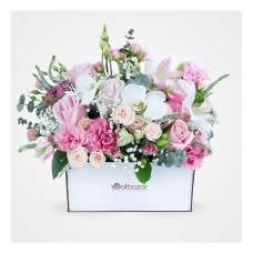 Sevin Roses and Orchid Flower Box